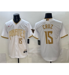 Men's Pittsburgh Pirates #15 Oswin Appollis White 2026 City Connect Stadium Stitched Baseball Jersey