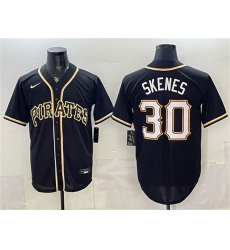 Men's Pittsburgh Pirates #30 Paul Skenes 2026 Fashion Black Out Stitched Baseball Jersey