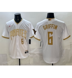 Men's Pittsburgh Pirates #6 Konnor Griffin White 2026 City Connect Stadium Stitched Baseball Jersey