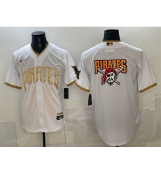Men's Pittsburgh Pirates Team Big Logo White 2026 City Connect Stadium Stitched Baseball Jersey