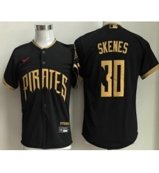 Youth Pittsburgh Pirates #30 Paul Skenes Black 2026 City Connect Stadium Jersey