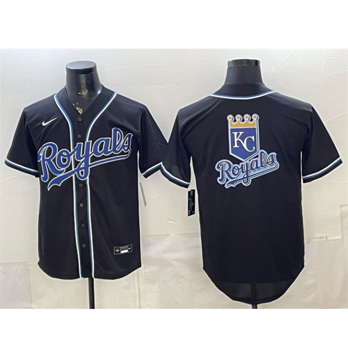 Men's Kansas City Royals Team Big Logo 2026 Fashion Replica Black Out Stitched Baseball Jerseys