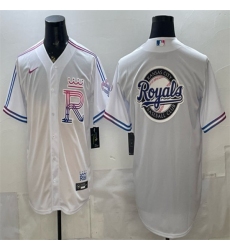 Men's Kansas City Royals Team Big Logo White 2026 City Connect Stadium Stitched Baseball Jersey