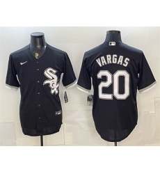 Men's Chicago White Sox #20 Miguel Vargas Black Stitched Baseball Jersey