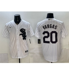 Men's Chicago White Sox #20 Miguel Vargas White Home Stitched Baseball Jersey
