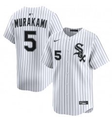 Men's Chicago White Sox #5 Munetaka Murakami White 2025 Home Limited Stitched Baseball Jersey