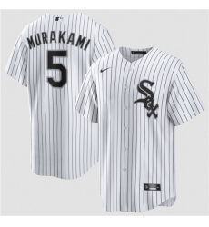 Men's Chicago White Sox #5 Munetaka Murakami White Cool Base Stitched Baseball Jersey