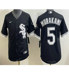 Youth Chicago White Sox #5 Munetaka Murakami Black Cool Base Jersey