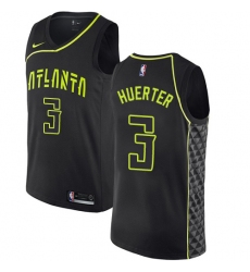 Men's Nike Atlanta Hawks #3 Kevin Huerter Swingman Black NBA Jersey - City Edition