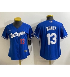 Youth Los Angeles Dodgers #13 Max Muncy Royal Alternate Stadium Stitched Baseball Jersey