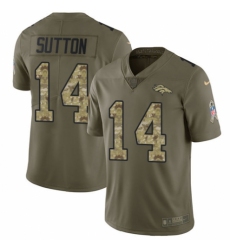 Youth Nike Denver Broncos #14 Courtland Sutton Limited Olive/Camo 2017 Salute to Service NFL Jersey
