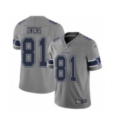 Women's Dallas Cowboys #81 Terrell Owens Limited Gray Inverted Legend Football Jersey