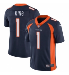Men's Nike Denver Broncos #1 Marquette King Navy Blue Alternate Vapor Untouchable Limited Player NFL Jersey