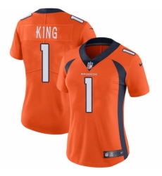 Women's Nike Denver Broncos #1 Marquette King Game Orange Team Color NFL Jersey