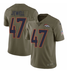 Men's Nike Denver Broncos #47 Josey Jewell Limited Olive 2017 Salute to Service NFL Jersey