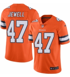 Men's Nike Denver Broncos #47 Josey Jewell Limited Orange Rush Vapor Untouchable NFL Jersey