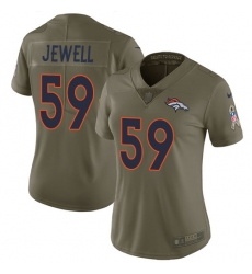 Women's Nike Denver Broncos #59 Josey Jewell Limited Olive 2017 Salute to Service NFL Jersey