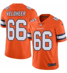 Men's Nike Denver Broncos #66 Jared Veldheer Elite Orange Rush Vapor Untouchable NFL Jersey