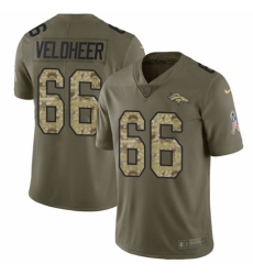 Men's Nike Denver Broncos #66 Jared Veldheer Limited Olive/Camo 2017 Salute to Service NFL Jersey