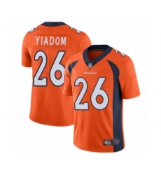 Youth Denver Broncos #26 Isaac Yiadom Orange Team Color Vapor Untouchable Limited Player Football Jersey