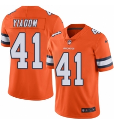 Youth Nike Denver Broncos #41 Isaac Yiadom Limited Orange Rush Vapor Untouchable NFL Jersey