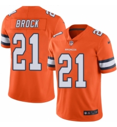 Men's Nike Denver Broncos #21 Tramaine Brock Elite Orange Rush Vapor Untouchable NFL Jersey