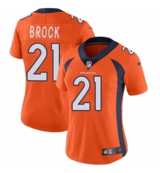 Women's Nike Denver Broncos #21 Tramaine Brock Orange Team Color Vapor Untouchable Limited Player NFL Jersey