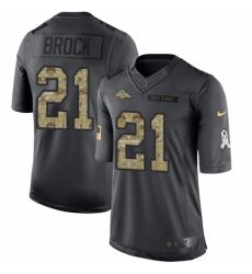 Youth Nike Denver Broncos #21 Tramaine Brock Limited Black 2016 Salute to Service NFL Jersey