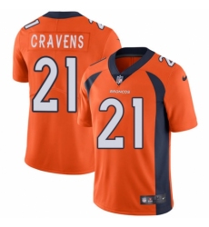 Men's Nike Denver Broncos #21 Su'a Cravens Orange Team Color Vapor Untouchable Limited Player NFL Jersey