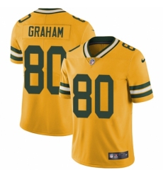 Men's Nike Green Bay Packers #80 Jimmy Graham Elite Gold Rush Vapor Untouchable NFL Jersey