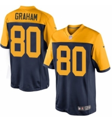Men's Nike Green Bay Packers #80 Jimmy Graham Limited Navy Blue Alternate NFL Jersey