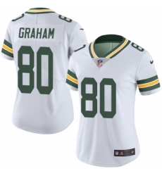 Women's Nike Green Bay Packers #80 Jimmy Graham White Vapor Untouchable Elite Player NFL Jersey