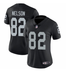 Women's Nike Oakland Raiders #82 Jordy Nelson Black Team Color Vapor Untouchable Elite Player NFL Jersey