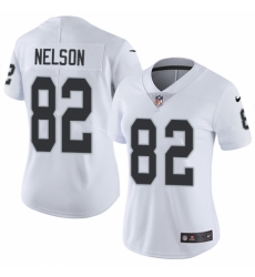 Women's Nike Oakland Raiders #82 Jordy Nelson White Vapor Untouchable Elite Player NFL Jersey