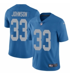 Men's Nike Detroit Lions #33 Kerryon Johnson Blue Alternate Vapor Untouchable Limited Player NFL Jersey