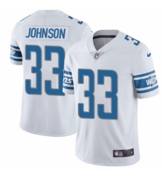 Men's Nike Detroit Lions #33 Kerryon Johnson White Vapor Untouchable Limited Player NFL Jersey