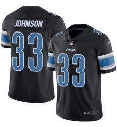 Youth Nike Detroit Lions #33 Kerryon Johnson Limited Black Rush Vapor Untouchable NFL Jersey