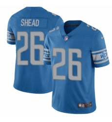 Men's Nike Detroit Lions #26 DeShawn Shead Blue Team Color Vapor Untouchable Limited Player NFL Jersey