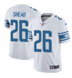 Men's Nike Detroit Lions #26 DeShawn Shead White Vapor Untouchable Limited Player NFL Jersey