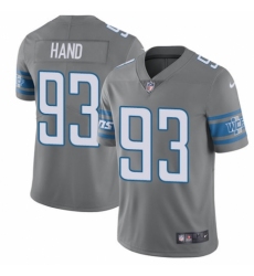 Men's Nike Detroit Lions #93 Da'Shawn Hand Limited Steel Rush Vapor Untouchable NFL Jersey