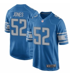 Men's Nike Detroit Lions #52 Christian Jones Game Blue Team Color NFL Jersey