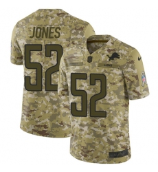 Men's Nike Detroit Lions #52 Christian Jones Limited Camo 2018 Salute to Service NFL Jersey