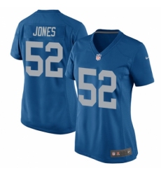Women's Nike Detroit Lions #52 Christian Jones Game Blue Alternate NFL Jersey