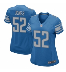 Women's Nike Detroit Lions #52 Christian Jones Game Blue Team Color NFL Jersey
