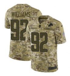 Men's Nike Detroit Lions #92 Sylvester Williams Limited Camo 2018 Salute to Service NFL Jersey