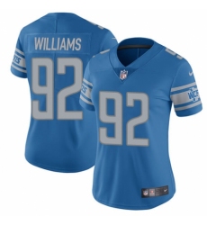 Women's Nike Detroit Lions #92 Sylvester Williams Blue Team Color Vapor Untouchable Elite Player NFL Jersey