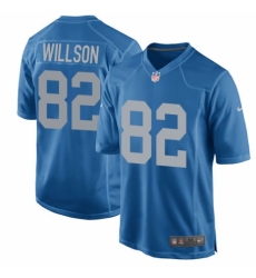 Men's Nike Detroit Lions #82 Luke Willson Game Blue Alternate NFL Jersey