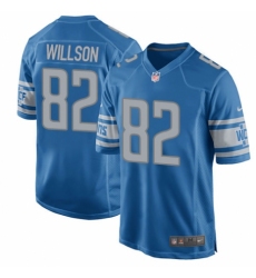 Men's Nike Detroit Lions #82 Luke Willson Game Blue Team Color NFL Jersey