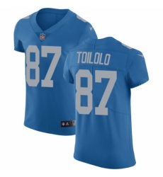 Men's Nike Detroit Lions #87 Levine Toilolo Blue Alternate Vapor Untouchable Elite Player NFL Jersey