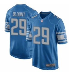 Men's Nike Detroit Lions #29 LeGarrette Blount Game Blue Team Color NFL Jersey